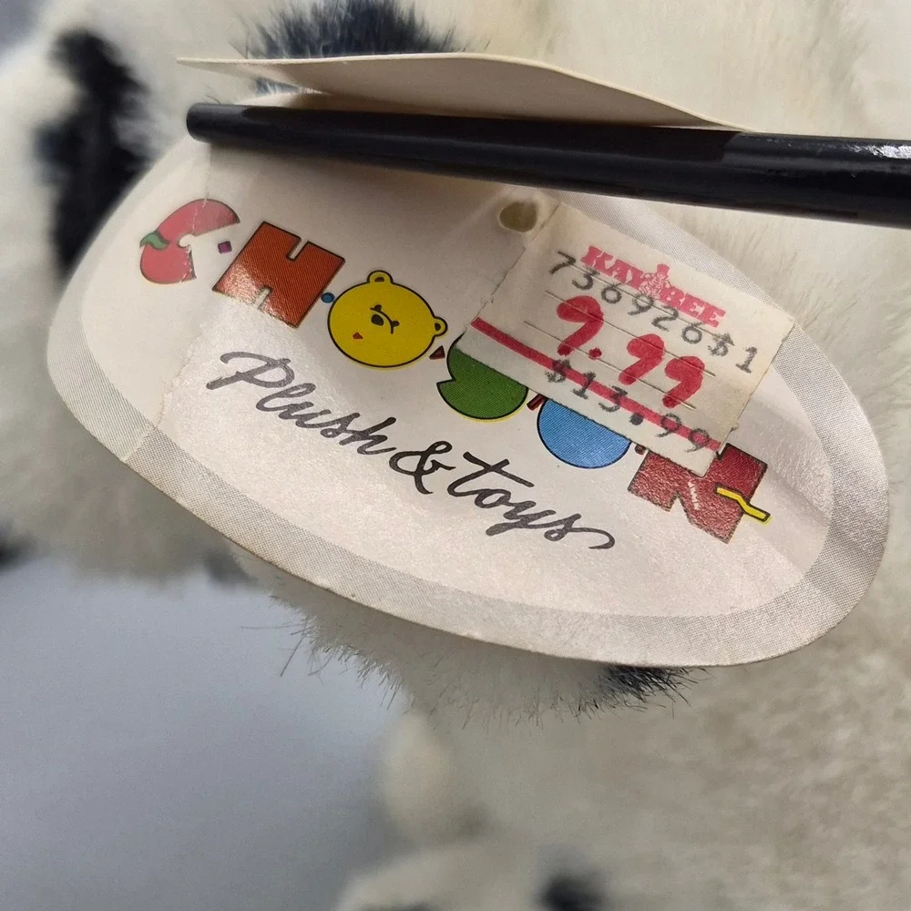Chosun Vintage Dalmatian Puppy Plush Spotted Dog‎ White Black Kay-Bee Tag 62250
